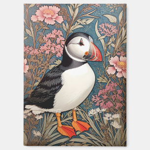 Puffin und Sea Thrift Blume William Morris Magnet