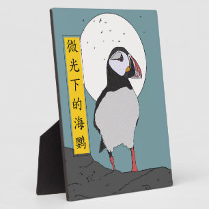 Puffin unter blassem Licht Fotoplatte