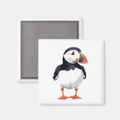 Puffin Vector Graphic Art Portrait Animal Spirit Magnet (Vorderseite/Rückseite)