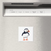 Puffin Vector Graphic Art Portrait Animal Spirit Magnet (In Situ (Geschirrspüler))