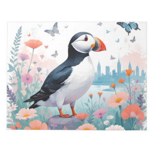 Puffin Vintage Tierart Dekoration Art Notizblock
