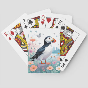 Puffin Vintage Tierart Dekoration Art Spielkarten
