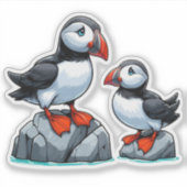 Puffin-Vogel, kundenspezifisch geschnitten Vinyl-A Aufkleber (Vorderseite)