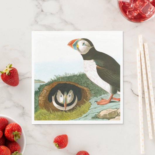 Puffin von John James Audubon Serviette (Beispiel)