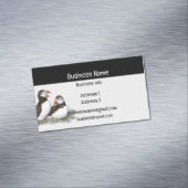Puffin Watercolor BirdNature Magnetische Visitenkarte (Beispiel)