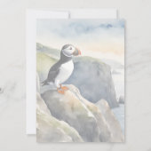 Puffin Watercolor Invitation Einladung (Rückseite)