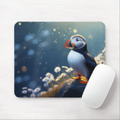 Puffin Wild Bird Animal Tranquil Friedlich Mousepad (Mit Mouse)