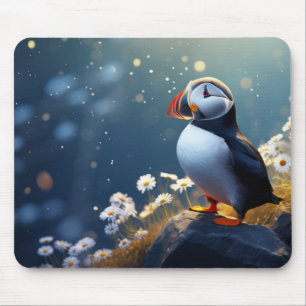Puffin Wild Bird Animal Tranquil Friedlich Mousepad