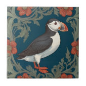 Puffin William Morris im Stil Fliese (Vorderseite)