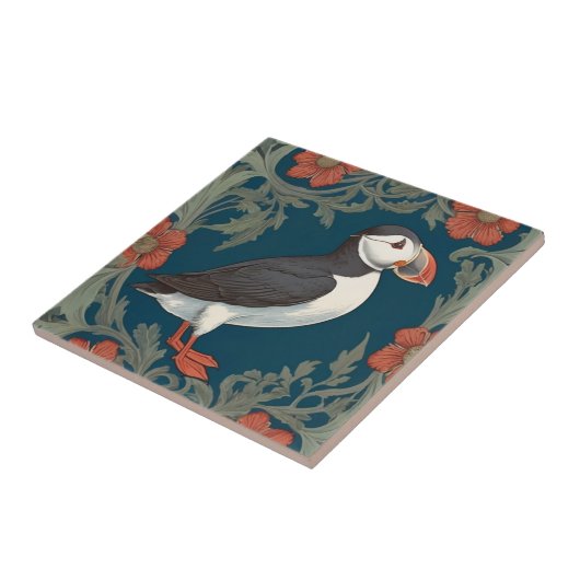 Puffin William Morris im Stil Fliese (Seite)
