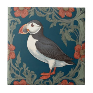 Puffin William Morris Verlassen Sea Marine Bird Fliese