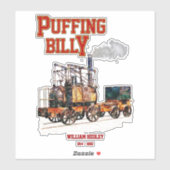 Puffing Billy Dampfzug Englische Lokomotive Aufkleber (Blatt)