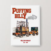 Puffing Billy Dampfzug Englische Lokomotive Button (Vorderseite)