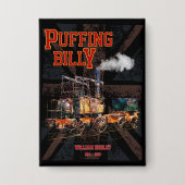 Puffing Billy Dampfzug Englische Lokomotive Button (Vorderseite)