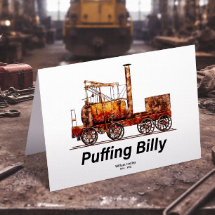 Puffing Billy Dampfzug Englische Lokomotive Dankeskarte