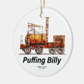Puffing Billy Dampfzug Englische Lokomotive Keramik Ornament (Links)