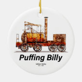 Puffing Billy Dampfzug Englische Lokomotive Keramik Ornament (Hinten)