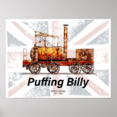 Puffing Billy Dampfzug Englische Lokomotive Poster (Vorne)