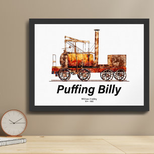 Puffing Billy Dampfzug Englische Lokomotive Poster