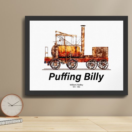 Puffing Billy Dampfzug Englische Lokomotive Poster
