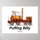 Puffing Billy Dampfzug Englische Lokomotive Poster (Vorne)