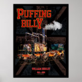 Puffing Billy Dampfzug Englische Lokomotive Poster (Vorne)