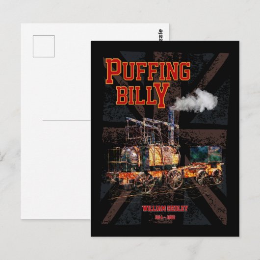 Puffing Billy Dampfzug Englische Lokomotive Postkarte (Vorne/Hinten)