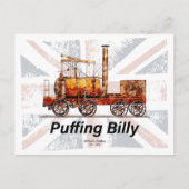 Puffing Billy Dampfzug Englische Lokomotive Postkarte (Vorderseite)