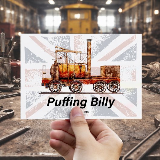 Puffing Billy Dampfzug Englische Lokomotive Postkarte