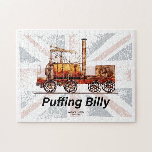 Puffing Billy Dampfzug Englische Lokomotive Puzzle (Horizontal)