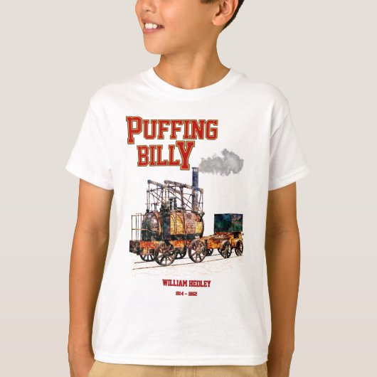 Puffing Billy Dampfzug Englische Lokomotive T-Shirt (Vorderseite)