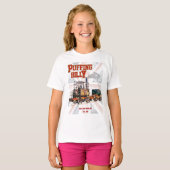 Puffing Billy Dampfzug Englische Lokomotive T-Shirt (Vorne ganz)