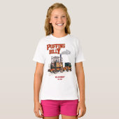 Puffing Billy Dampfzug Englische Lokomotive T-Shirt (Vorne ganz)