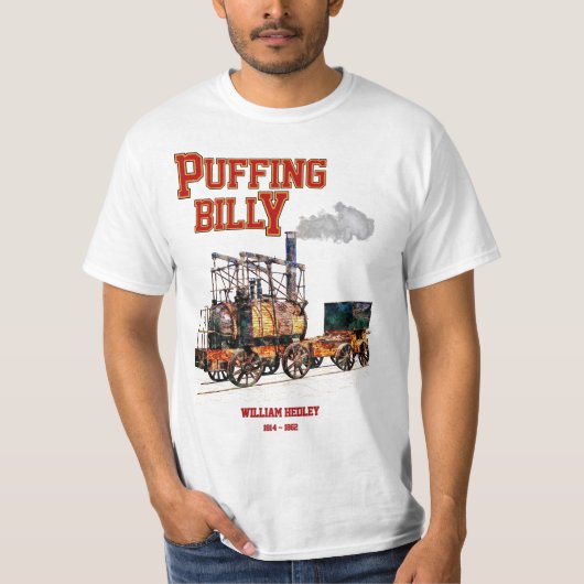 Puffing Billy Dampfzug Englische Lokomotive T-Shirt (Vorderseite)