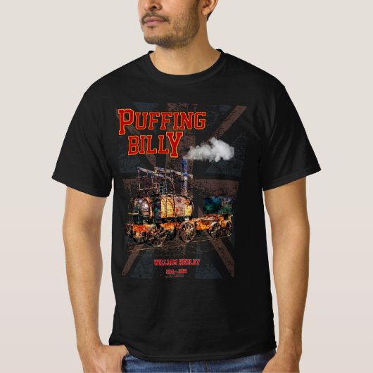 Puffing Billy Dampfzug Englische Lokomotive T-Shirt (Vorderseite)