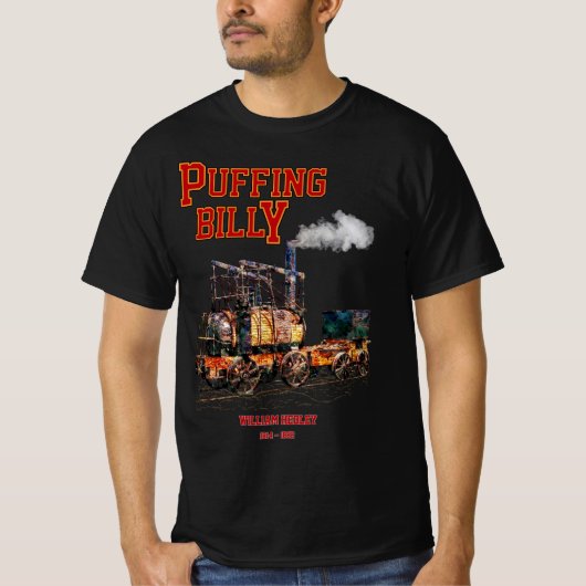 Puffing Billy Dampfzug Englische Lokomotive T-Shirt (Vorderseite)