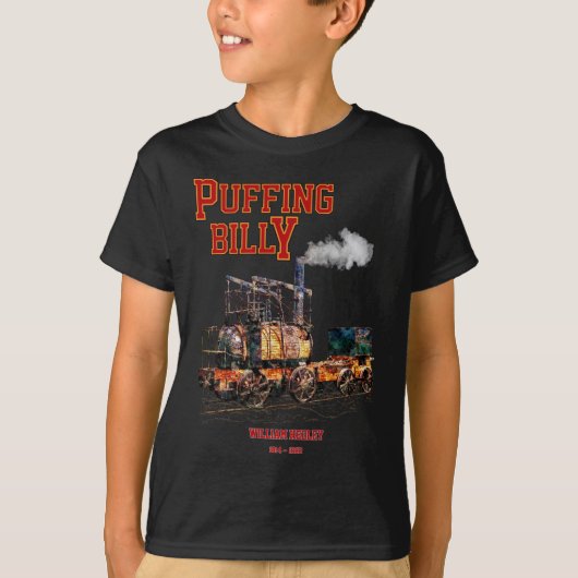 Puffing Billy Dampfzug Englische Lokomotive T-Shirt (Vorderseite)