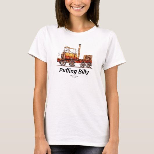 Puffing Billy Dampfzug Englische Lokomotive T-Shirt (Vorderseite)