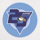 Puffins 25. Jahreszeit Etiketten (Design 1)