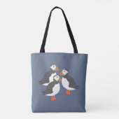 Puffins Allover Tote Bag Tasche (Rückseite)