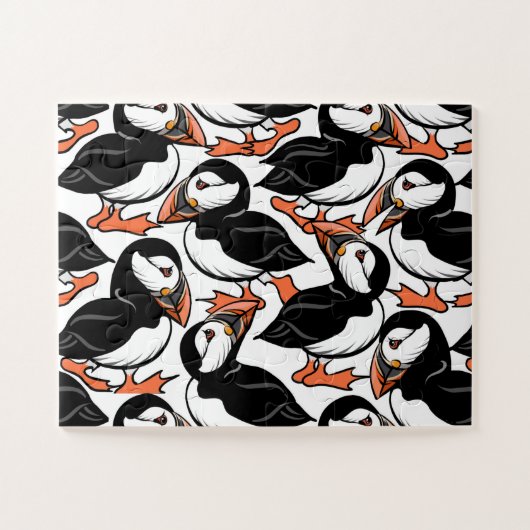 Puffins auf Parade Jigsaw Puzzle (Horizontal)