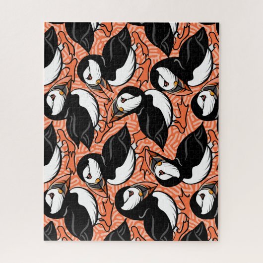 Puffins auf Parade - Orange - Jigsaw Puzzle (Vertikal)