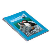 Puffins beim Beobachten eines Kreuzfahrtschiffs Notizblock (Rechte Seite)