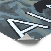 Puffins beim Beobachten eines Kreuzfahrtschiffs Poster (Ecke)