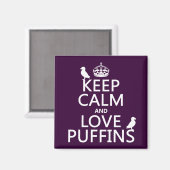 Puffins (beliebige Hintergrundfarbe) behalten und Magnet (Vorderseite/Rückseite)