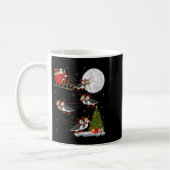 Puffins Bird Santa Sleigh Flying Funny Magical Chr Kaffeetasse (Links)