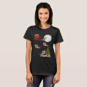 Puffins Bird Santa Sleigh Flying Funny Magical Chr T-Shirt (Vorne ganz)