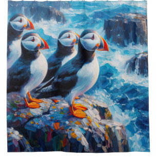 Puffins Duschvorhang