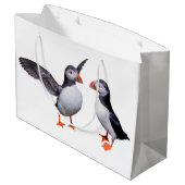 Puffins Geschenktasche Große Geschenktüte (Rückseite Schrägansicht)
