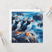 Puffins Karte (Vorderseite/Rückseite Beispiel)